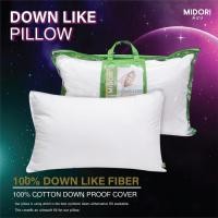 ราคา midori หมอนโรงแรม 6 ดาว หมอนหนุนขนห่านเทียม 1,500 กรัม down like pillow ผ้าคอตตอล cotton 100% (12331180)