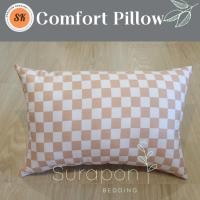 ราคา Suraphon : หมอนหนุน (only Pillow) ใยสังเคราะห์สีขาว เด้ง เกรด A 100% (เฉพาะหมอน ไม่รวมปลอก) สก็อตเล็กน้ำตาล,หมอนใหญ่ 70 * 45 (12319836)