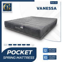 ราคา ที่นอนปีนัง ที่นอนสปริงอิสระ Pocket Spring Vanessa (วาเนสซ่า) ผ้ากำมะหยี่หนานุ่มมมมมมม 3.5/5/6 ฟุต หนา 12 นิ้ว 3.5 ฟุต (12335129)