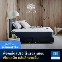 ราคา LOTUS ที่นอนพ็อคเก็ตสปริง (สเปคสมดุลลงตัว) รุ่น Manhattan หนา 12 นิ้ว ฟรี หมอนหนุนกันไรฝุ่น ส่งฟรี 6 ฟุต (12349269)
