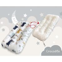ราคา Palm&Pond หมอนหนุนเด็ก 1-6 ขวบ ใช้ได้สองด้าน ผ้าฝ้าย 100% ผ้ามิ้งดอท นุ่มสบาย crocodile (12414317)