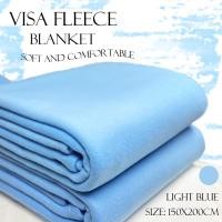 ราคา HPPC BLANKET ผ้าห่มฟลีซ ผ้าห่มสำลี ผ้าหนานุ่ม ห่มอุ่น พกพาสะดวก สีฟ้าอ่อน (รุ่น VISA FLEECE(B2))พร้อมส่ง 5ฟุต / 150x200cm (12482498)