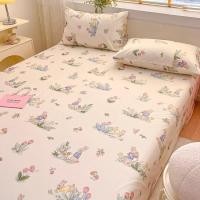 ราคา MOODMYDAY ผ้าปูที่นอนรัดมุมยางยืด ลายกระต่ายน่ารัก ๆ 1 4ฟุตปลอกหมอน2 (12497350)