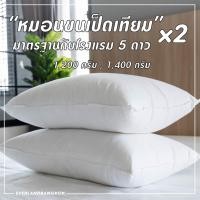 ราคา Everland หมอนขนเป็ดเทียม Microfiber หมอนเพื่อสุขภาพ กันไรฝุ่น มาตรฐาน หมอนโรงแรม 5 ดาว 1200 กรัม * 2 (12493968)
