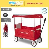 ราคา Radio Flyer 3-in-1 EZ Fold Wagon with Canopy รถเข็นเด็ก รถเข็นแมวสุนัข รถลากของ สีแดงสวย ศูนย์ไทย (12603447)