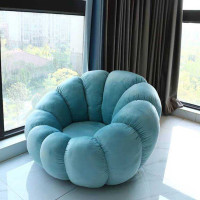 ราคา Mobilia โซฟาหลุม เบาะกำมะหยี่ สีฟ้า (ขนาด 100 cm.) (10750210)