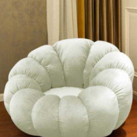 ราคา Mobilia โซฟาหลุม เบาะกำมะหยี่ สีขาว (ขนาด 100 cm.) (10750207)