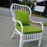 ราคา ภูมิเครื่องหวาย เก้าอี้หวาย เก้าอี้หวายแท้ดัดลาย 1 ที่นัง พร้อมเบาะ หวาย (11031259)