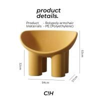 ราคา comfyhomies ROLYPOLY ARMCHAIR mustard yellow PE (12111144)