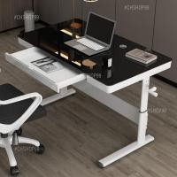 ราคา Wuxury Furniture โต๊ะทำงานเพื่อสุขภาพ ปรับความสูงได้ TOPกระจกนิรภัย โต๊ะคอมพิวเตอร์ โต๊ะสำนักงาน ส่งฟรี 100CM สีดำ (10762068)