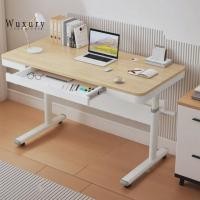 ราคา Wuxury Furniture โต๊ะทำงานเพื่อสุขภาพ ปรับความสูงได้ TOPกระจกนิรภัย โต๊ะคอมพิวเตอร์ โต๊ะสำนักงาน ส่งฟรี 100CM สีไม้ (10762071)