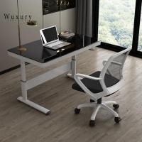 ราคา Wuxury Furniture โต๊ะทำงานเพื่อสุขภาพ ปรับความสูงได้ TOPกระจกนิรภัย โต๊ะคอมพิวเตอร์ โต๊ะสำนักงาน ส่งฟรี 120CM สีดำ (10762072)