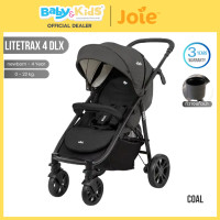 ราคา Joie รถเข็นเด็ก Litetrax รุ่น 4 DLX เหมาะสำหรับเด็กแรกเกิดขึ้น - 22kg. สี Coal (12252455)