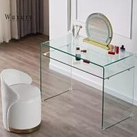 ราคา Wuxury Furniture โต๊ะกระจก โต๊ะเสริมสวย โต๊ะมินิมอล วัสดุกระจกนิรภัย tempered glass เกรด 3C ของแต่งร้าน ส่งฟรี ใส ขนาด 130*70*75 (12358072)