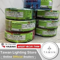ราคา Thai Yazaki สายไฟ 60227 IEC01 THW ขนาด 1x1.5 เต็ม100เมตร ดำ ขาว แดง เหลือง เขียว น้ำเงิน ฟ้า เขียว-เหลือง เทา น้ำตาล Green สีเขียว (12603728)