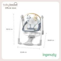 ราคา Baby Basket เปลไกว Bright Starts Ing Sng Decor Portable Swing Chambray FGBS16925 (12626383)