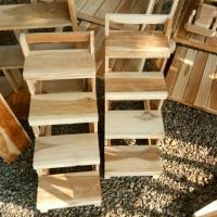 ราคา Kanya ชั้นวางของ 4ชั้นไซร์น่ารัก ราคาถูกวัสดุไม้สักทอง งานดิบ,50*40*20 (12618899)