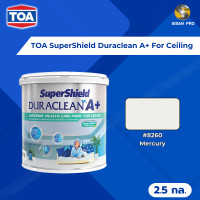 ราคา TOA SuperShield Duraclean A+ For Ceiling ทีโอเอ ซุปเปอร์ชิลด์ ดูราคลีน เอ พลัส สีน้ำอะคริลิก สําหรับทาฝ้าเพดาน 2.5 กล. #8260 Mercury (12620928)