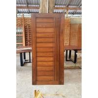 ราคา PF_Phrae | ประตูไม้สักแท้ ลายโมเดิร์นติดหลี4เส้น ไม้สักแห้ง ขนาด 80x200 , 90x200 , 100x200ซม. ทำสี 80x200 (12618829)