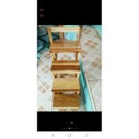 ราคา Kanya ชั้นวางของ 4ชั้นไซร์น่ารัก ราคาถูกวัสดุไม้สักทอง ลงเงา,50*40*20 (12618900)