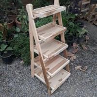 ราคา Kanya ชั้นวางของพับได้ไม้สัก 5ชั้น พร้อมส่ง เคลมได้ทุกกรณี งานดิบไม่ลงเงา,ส75*ก30ซม (12618915)