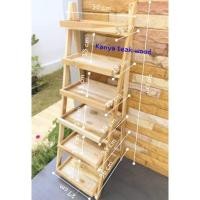 ราคา Kanya ชั้นวางของชั้นพับได้ชั้นโชว์สินค้า ก×ส30×95 ไม่ทำสี,90*30 (12618946)