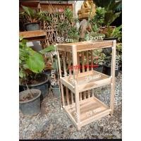 ราคา Kanya ชั้นวางของ 3ชั้น ชั้นวางต้นไม้ไม้สักแท้ (สูง50ซมกว้าง29ซลึก23ซมสูงระหว่างชั้น20ซม) ไม่ทำสี,50*29*23 (12619020)