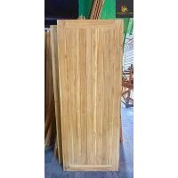 ราคา PF_Phrae | ประตูไม้สักแท้ ลายโมเดิร์นเรียบ ไม้สักแห้ง ขนาด80x200 , 90x200 , 100x200ซม. 80x200 (12625530)