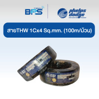 ราคา "Phelps Dodge" สายไฟ 60227 IEC 01 THW ขนาด 1x4 sq.mm Black (100m/ม้วน) (12625601)
