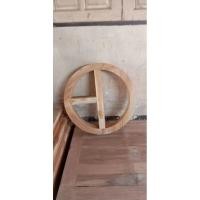 ราคา Kanya วงกบกลมหน้าต่างบ้านไม้สักแท้ผลิตโดยช่างมีประสบการณ์ จังหวัดแพร่ไม้สักลายไม้สวยงามแข็งแรงทนทาน 80cm (12620101)