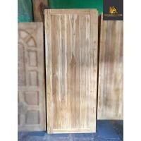 ราคา PF_Phrae | ประตูไม้สักแท้ ลายโมเดิร์นเรียบ ไม้สักแห้ง ขนาด80x200 , 90x200 , 100x200ซม. 90x200 (12625531)