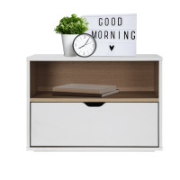 ราคา Luvora Shiftex04 ตู้ลิ้นชักหัวเตียง ตู้อเนกประสงค์ สีทูโทนสวย ประกอบง่าย ขาว/โอ็ค (12633362)