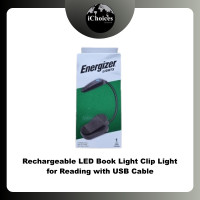ราคา Energizer® Rechargeable LED Book Light Clip Light for Reading with USB Cable ไฟ LED แบบหนีบ ไฟอ่านหนังสือ คอยืดหยุ่น (12633190)