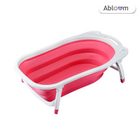ราคา Abloom อ่างอาบน้ำเด็ก แบบพับได้ Baby Folding Bath Tub สีชมพู (12633217)
