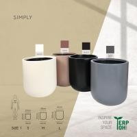 ราคา terptoh กระถางต้นไม้ไฟเบอร์กลาส รุ่น Simply Size S modern น้ำตาล (10258651)