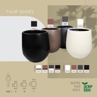 ราคา terptoh กระถางต้นไม้ไฟเบอร์กลาส รุ่น TULIP size S modern ดำ (10262451)