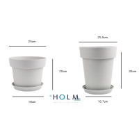 ราคา Holm Furniture กระถางต้นไม้พลาสติกทรงสวย สไตล์ minimal PLANT104 ทรงสูง เทาอ่อน (10265629)