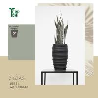 ราคา Terptoh กระถางต้นไม้ไฟเบอร์กลาส รุ่น ZIGZAG ขาว modern (10272420)