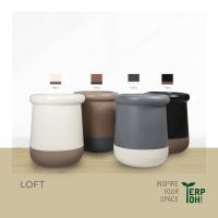 ราคา terptoh กระถางต้นไม้ไฟเบอร์กลาส รุ่น LOFT SIZE S modern ดำน้ำตาล (10276418)