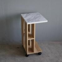 ราคา Inhome Furniture โต๊ะข้าง โต๊ะข้างโซฟา มีล้อ SS-3655-BA บรูโน่แอช-หินอ่อน (10381705)