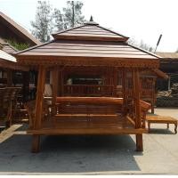 ราคา ศ.ศาลาเฟอร์นิเจอร์ไม้ ศาลาไม้สัก S Wooden Furniture 2 หลังคาสีโอ๊ค ศาลาสีสักทอง 2.5*2.5*3 3*3 ศาลาไม้สัก (10404704)