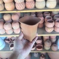 ราคา ปั้นเอง Pun-Ang ขายกระถางดินเผา กระถางดินเผาทรงสี่เหลี่ยมปากแตร 3" กระถางถูกๆ 3ใบ 4 นิ้ว (10438403)