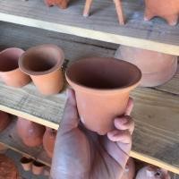 ราคา ปั้นเอง Pun-Ang ขายกระถางดินเผา กระถางดินเผาทรงกลมปากแตร 3" กระถางถูกๆ 3ใบ 3 นิ้ว (10438008)