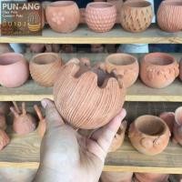 ราคา ปั้นเอง Pun-Ang กระถางแคคตัส กระถางดินเผา กระถางดินเผาทรงกลม 8 (10438129)