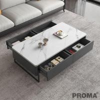 ราคา PROMA โต๊ะรับแขกท็อปหินอ่อน โต๊ะกลางห้องนั่งเล่นสไตล์อิตาลี ขาตั้งโลหะ เทา 58.2 x 130 x 37 cm (10469231)