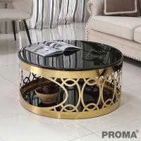 ราคา PROMA โต๊ะกลางท็อปหินอ่อน โต๊ะหน้าโซฟาหรูหรา ดำ 80 x 45cm. (10469260)