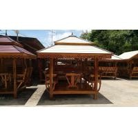 ราคา ศ.ศาลาเฟอร์นิเจอร์ไม้ ศาลาไม้สัก S Wooden Furniture 1 2*2*3 3*3 ศาลาไม้สัก หลังคาสีงาช้าง ศาลาสีสักทอง (10404701)