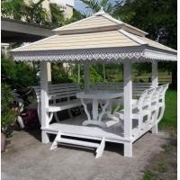 ราคา ศ.ศาลาเฟอร์นิเจอร์ไม้ ศาลาไม้สัก S Wooden Furniture 4 2*2*3 3*3 ศาลาไม้สัก หลังคาสีงาช้าง ศาลาสีขาว พื้นขาว (10404708)