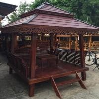 ราคา ศ.ศาลาเฟอร์นิเจอร์ไม้ ศาลาไม้สัก S Wooden Furniture 2 หลังคาสีโอ๊ค ศาลาสีโอ๊คประจักษ์ 2.5*2.5*3 3*3 ศาลาไม้สัก (10404705)