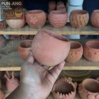 ราคา ปั้นเอง Pun-Ang กระถางแคคตัส กระถางดินเผา กระถางดินเผาทรงกลม 6 (10438127)